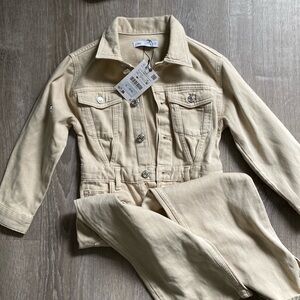 Zara denim jumpsuit, brand new little girls